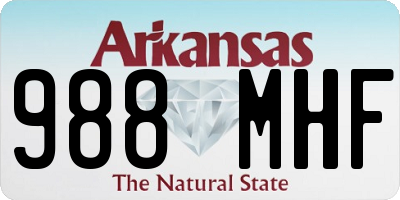 AR license plate 988MHF