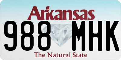 AR license plate 988MHK