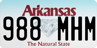 AR license plate 988MHM