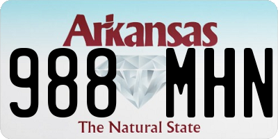 AR license plate 988MHN
