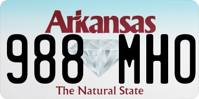 AR license plate 988MHO