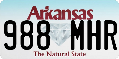 AR license plate 988MHR