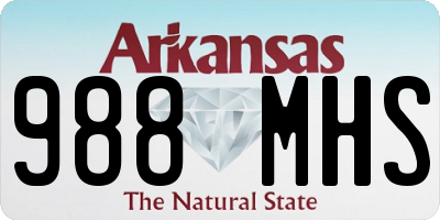 AR license plate 988MHS