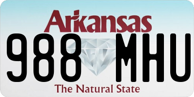 AR license plate 988MHU