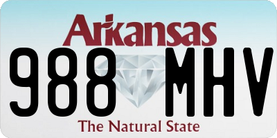 AR license plate 988MHV
