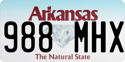 AR license plate 988MHX