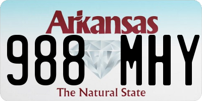 AR license plate 988MHY