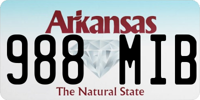 AR license plate 988MIB