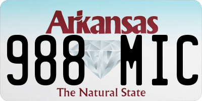 AR license plate 988MIC