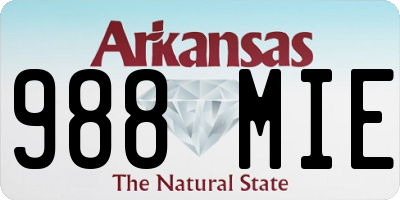 AR license plate 988MIE