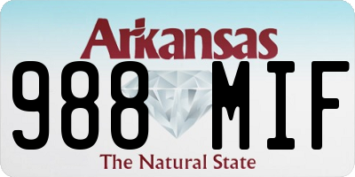 AR license plate 988MIF