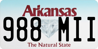 AR license plate 988MII
