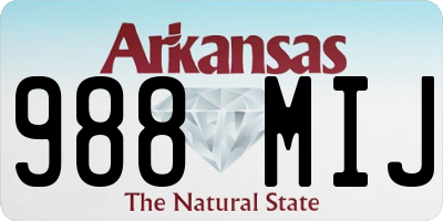 AR license plate 988MIJ