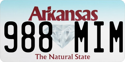 AR license plate 988MIM
