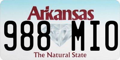 AR license plate 988MIO