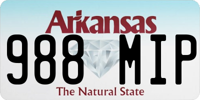 AR license plate 988MIP