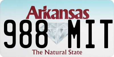 AR license plate 988MIT