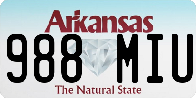 AR license plate 988MIU