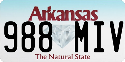 AR license plate 988MIV