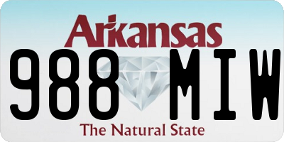 AR license plate 988MIW