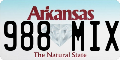 AR license plate 988MIX