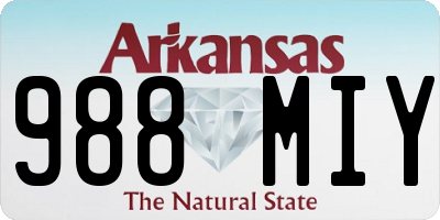 AR license plate 988MIY