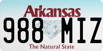AR license plate 988MIZ