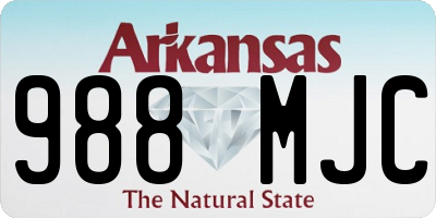 AR license plate 988MJC