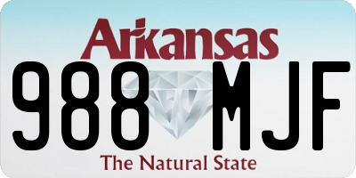 AR license plate 988MJF
