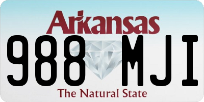 AR license plate 988MJI