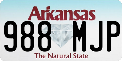 AR license plate 988MJP