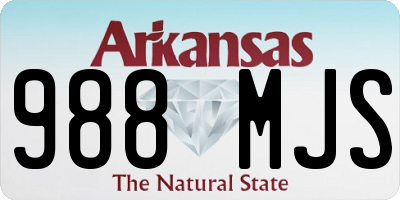 AR license plate 988MJS
