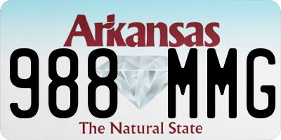 AR license plate 988MMG