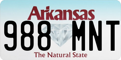 AR license plate 988MNT