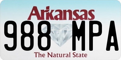 AR license plate 988MPA