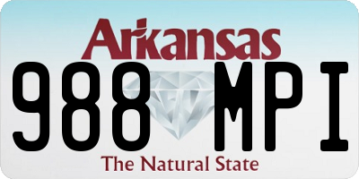 AR license plate 988MPI
