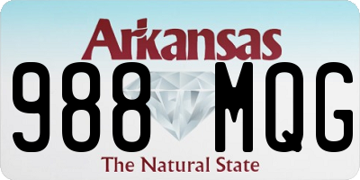 AR license plate 988MQG