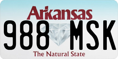 AR license plate 988MSK