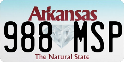 AR license plate 988MSP