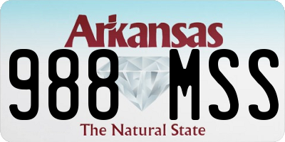 AR license plate 988MSS