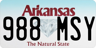 AR license plate 988MSY