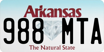 AR license plate 988MTA