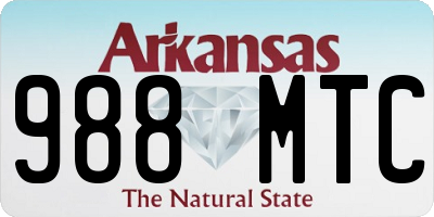 AR license plate 988MTC
