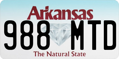 AR license plate 988MTD