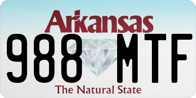 AR license plate 988MTF