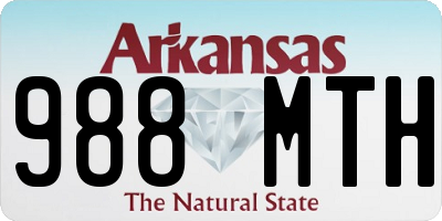 AR license plate 988MTH