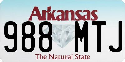 AR license plate 988MTJ
