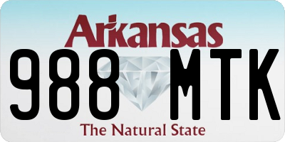 AR license plate 988MTK
