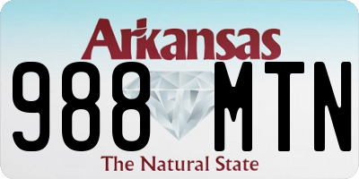 AR license plate 988MTN