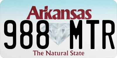 AR license plate 988MTR